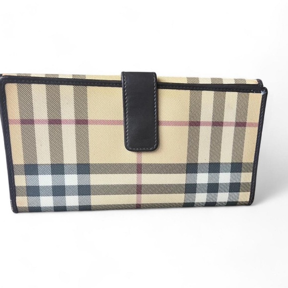 Burberry Handbags - Burberry Beige and Black Plaid Wallet